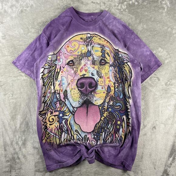 The Mountain Other - The Mountain Dean Russo Love Dog Retriever Tie Dyed T-Shirt Size Medium